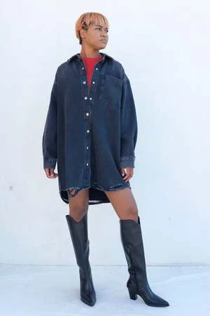 AGOLDEMazie Shirt Dress - Disappear 3 AGOLDEMazie Shirt Dress - Disappear