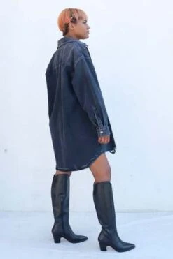 AGOLDEMazie Shirt Dress - Disappear 10 AGOLDEMazie Shirt Dress - Disappear -AGOLDE Store Agolde Mazie Shirt Dress Disappear 20230916010522 1