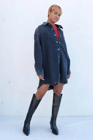 AGOLDEMazie Shirt Dress - Disappear 7 AGOLDEMazie Shirt Dress - Disappear - Image 5