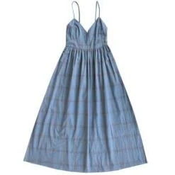 Ali GoldenTie Back Maxi Dress - Blue Plaid