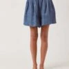 A MenteAmente Linen Pleated Short - Denim Blue