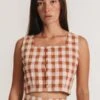 Aniela ParysSonja PLAID Top - Brown -AGOLDE Store Aniela Parys Sonja Top PLAID 20230820192124