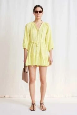 Apiece ApartMini Mitte Dress - Limelight -AGOLDE Store Apiece Apart Mini Mitte Dress Limelight 20230714180744