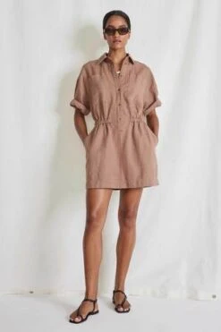 Apiece ApartPalmera Mini Dress - Woodsmoke