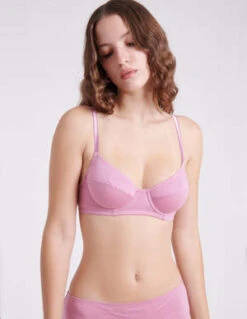 AraksBeau Cotton Underwire Bra - Uva Pink