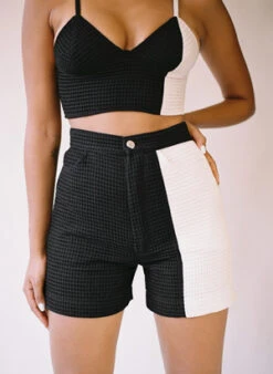Aniela ParysAtlas Mini Waffle Shorts - Two Tone