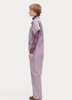 Rachel ComeyBARRIE JUMPSUIT, ACID POMONA DENIM - LILAC -AGOLDE Store BARRIE JUMPSUIT ACID POMONA DENIM LILAC 20230902190310 1