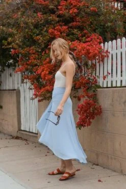 BETWEEN TENBetween Ten Genevieve Skirt - Sky Blue -AGOLDE Store BETWEEN TEN Genevieve Skirt Sky Blue 20180413000356