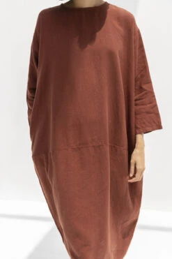 Black CraneLong Bud Dress - Brick -AGOLDE Store BLACK CRANE LONG BUD DRESS BRICK 20230407102113