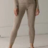 Bare KnitwearWoman Marin Rib Leggings - Wheat Beige