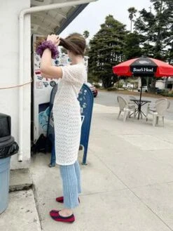 BeklinaLace T Shirt Dress - Ivory -AGOLDE Store Beklina Lace T Shirt Dress Ivory 20230904041617