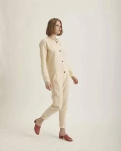 HUMANOIDBenno Jumpsuit - Vanilla 16 HUMANOIDBenno Jumpsuit - Vanilla -AGOLDE Store Benno jumpsuit in vanilla 20180308024652 1