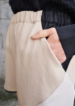 BERENIKPatchwork Shorts 26 BERENIKPatchwork Shorts -AGOLDE Store Berenik PATCHWORK SHORTS beige black white 20191112163103