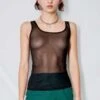 AssemblyMesh Asymmetric Tank - Black -AGOLDE Store Black Mesh Asymmetric Tank 20230809204228