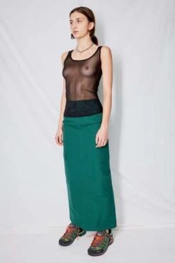 AssemblyMesh Asymmetric Tank - Black -AGOLDE Store Black Mesh Asymmetric Tank 20230809204229 1