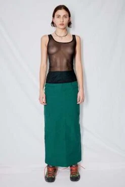 AssemblyMesh Asymmetric Tank - Black -AGOLDE Store Black Mesh Asymmetric Tank 20230809204229