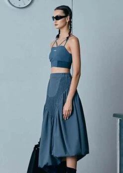 RoaringwildAsymmetric Skirt - Blue -AGOLDE Store Blue Asymmetric Skirt 20230606205444 1