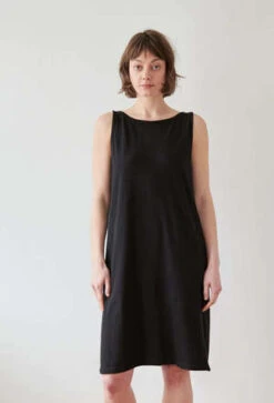 Wol HideBoatneck Dress - Black