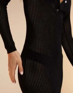 CYNTHIA ROWLEYBondi Crochet Knit Dress - Black -AGOLDE Store Bondi Crochet Knit Dress 20230729224928