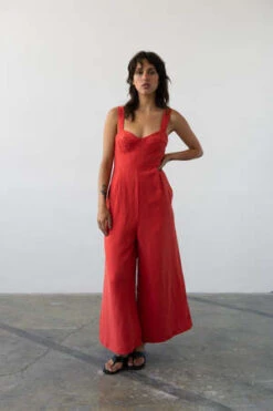 WaltzBralette Jumpsuit - Grenadine