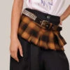 Collina StradaPleated Skirt Belt - Brown Check -AGOLDE Store Brown Check Pleated Skirt Belt 20230720163511