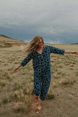 Happy French Ganghappyfrenchgang Bubbly Jumpsuit - Indigo 3 Happy French Ganghappyfrenchgang Bubbly Jumpsuit - Indigo