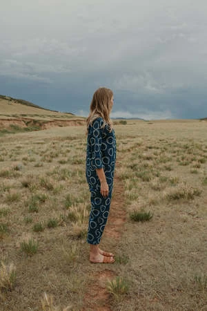 Happy French Ganghappyfrenchgang Bubbly Jumpsuit - Indigo 7 Happy French Ganghappyfrenchgang Bubbly Jumpsuit - Indigo - Image 5