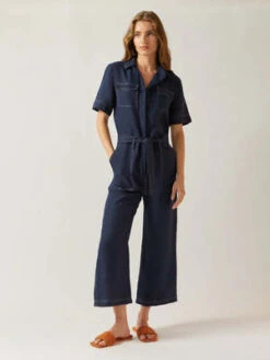 Casa RakiORIAND BELTED JUMPSUIT - Blue