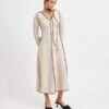 Eliza FaulknerCLARA V Neck Dress - Cream -AGOLDE Store CLARA V Neck Dress Cream 20230912004358