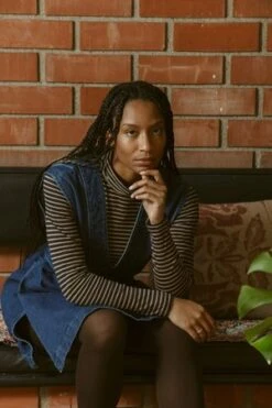 CarleenMichelle Wrap Dress - Western Denim -AGOLDE Store Carleen Michelle Wrap Dress Western Denim 20230912163239 1