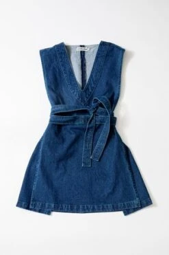 CarleenMichelle Wrap Dress - Western Denim -AGOLDE Store Carleen Michelle Wrap Dress Western Denim 20230912163240