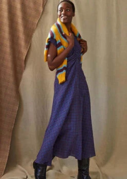 Caron CallahanVeda Dress - Cerulean Puckered Mini Plaid -AGOLDE Store Caron Callahan Veda Dress Cerulean Puckered Mini Plaid 20231020233729 2