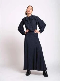 Katharine KiddChelsea Skirt - Navy Cheetah