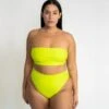 The Saltwater CollectiveClaire Bandeau Top - Chartreuse