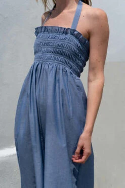 Juliette FabbriColette Smocked Jumpsuit - Chambray 10 Juliette FabbriColette Smocked Jumpsuit - Chambray -AGOLDE Store Colette Smocked Jumpsuit in Chambray 20220811201339 1