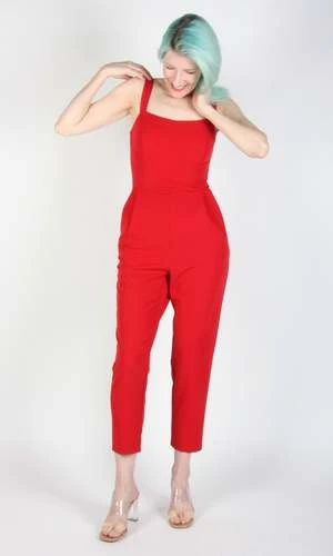 Birds Of North AmericaCrossbill Jumpsuit - Cherry 4 Birds Of North AmericaCrossbill Jumpsuit - Cherry - Image 2