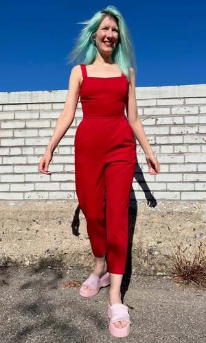 Birds Of North AmericaCrossbill Jumpsuit - Cherry 7 Birds Of North AmericaCrossbill Jumpsuit - Cherry - Image 5