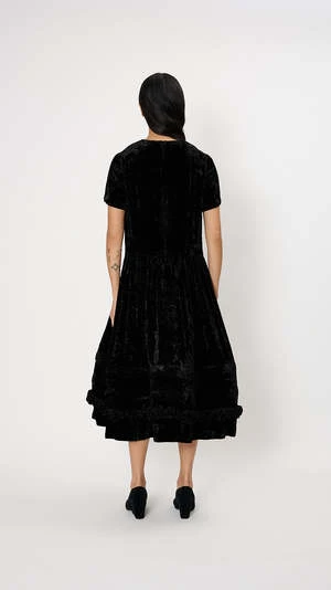 Comme Des Garcons Comme Des GarçonsCrushed Velvet Dress - Black 5 Comme Des Garcons Comme Des GarçonsCrushed Velvet Dress - Black - Image 3