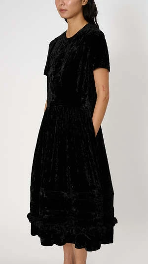Comme Des Garcons Comme Des GarçonsCrushed Velvet Dress - Black 6 Comme Des Garcons Comme Des GarçonsCrushed Velvet Dress - Black - Image 4
