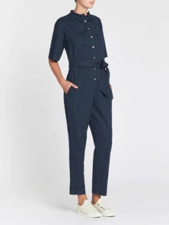 Rebecca TaylorDahlia Dot Twill Jumpsuit - BLUE -AGOLDE Store Dahlia Dot Twill Jumpsuit 20220212015800 2