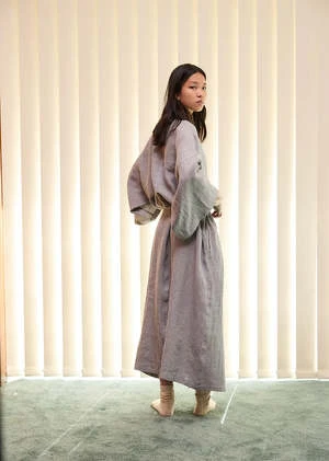 Deiji StudiosThe 02 Full Length Robe - Field Check 5 Deiji StudiosThe 02 Full Length Robe - Field Check - Image 3