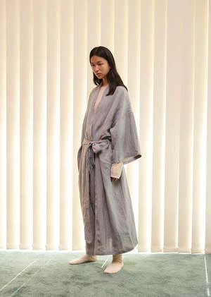 Deiji StudiosThe 02 Full Length Robe - Field Check 4 Deiji StudiosThe 02 Full Length Robe - Field Check - Image 2