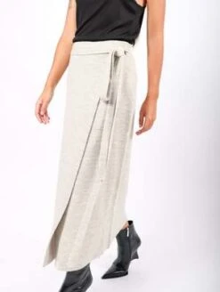 Lauren ManoogianDouble Knit Apron Skirt - Carrara -AGOLDE Store Double Knit Apron Skirt in Carrara by Lauren Manoogian 20231007000759