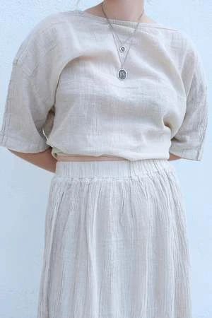 Black CraneDouble Layered Skirt - Natural 5 Black CraneDouble Layered Skirt - Natural - Image 3