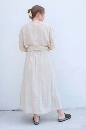 Black CraneDouble Layered Skirt - Natural 7 Black CraneDouble Layered Skirt - Natural - Image 5