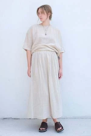 Black CraneDouble Layered Skirt - Natural 4 Black CraneDouble Layered Skirt - Natural - Image 2