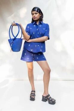 Abacaxiabacaxi Drawstring Zari Linen Shorts