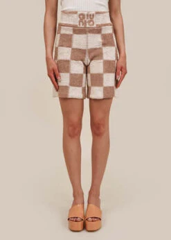 Giu GiuEchecs Shorts - Brown -AGOLDE Store Echecs Shorts 20220323041257 2