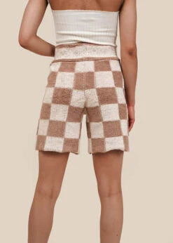 Giu GiuEchecs Shorts - Brown -AGOLDE Store Echecs Shorts 20220323041257 4