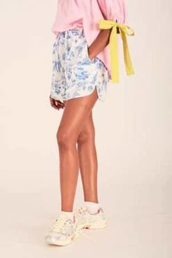 Eliza FaulknerBailey Shorts - Blue Toile De Jouy